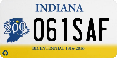 IN license plate 061SAF
