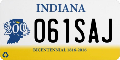 IN license plate 061SAJ