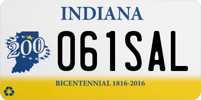 IN license plate 061SAL
