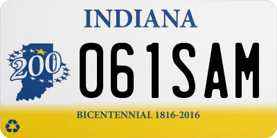 IN license plate 061SAM