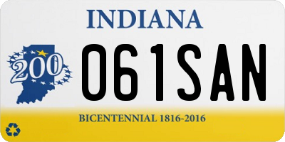 IN license plate 061SAN