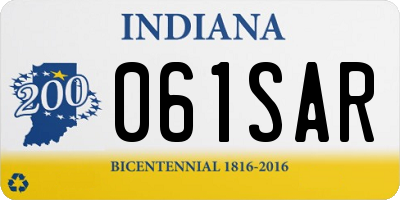 IN license plate 061SAR