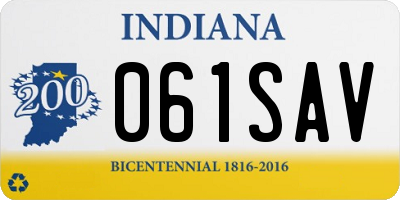 IN license plate 061SAV