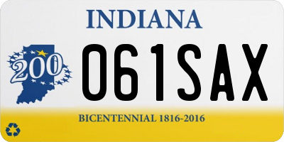 IN license plate 061SAX