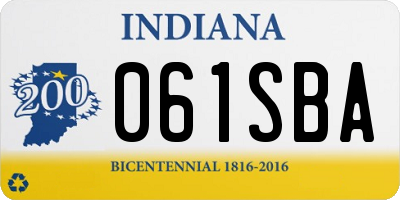 IN license plate 061SBA