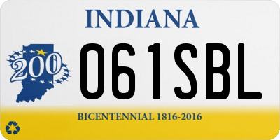 IN license plate 061SBL
