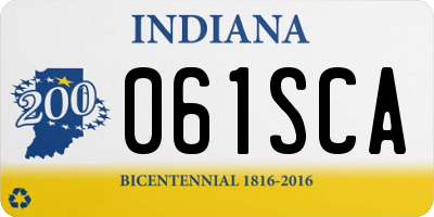 IN license plate 061SCA