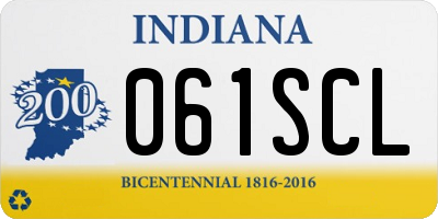 IN license plate 061SCL