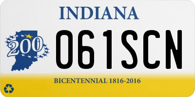IN license plate 061SCN