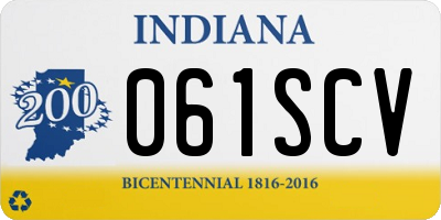 IN license plate 061SCV