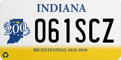 IN license plate 061SCZ