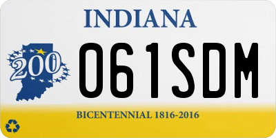 IN license plate 061SDM