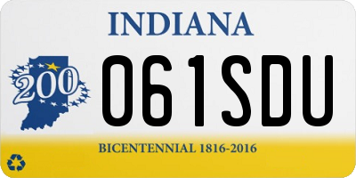 IN license plate 061SDU