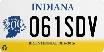 IN license plate 061SDV