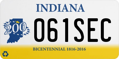 IN license plate 061SEC