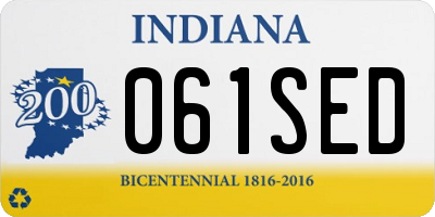IN license plate 061SED