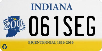 IN license plate 061SEG
