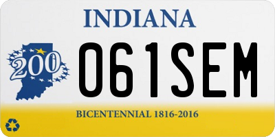 IN license plate 061SEM