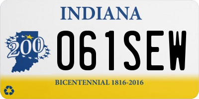 IN license plate 061SEW