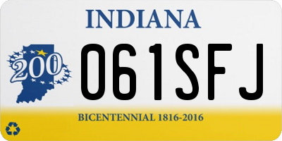 IN license plate 061SFJ