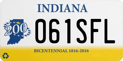 IN license plate 061SFL