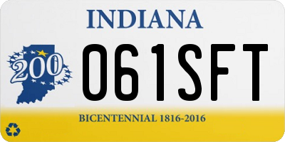 IN license plate 061SFT