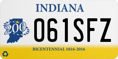 IN license plate 061SFZ