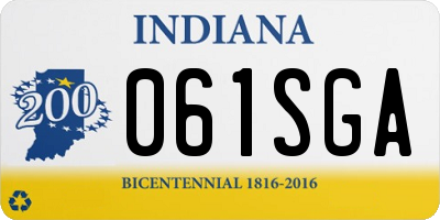IN license plate 061SGA