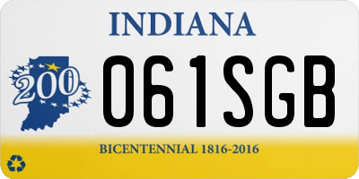 IN license plate 061SGB