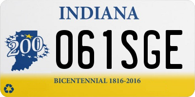 IN license plate 061SGE