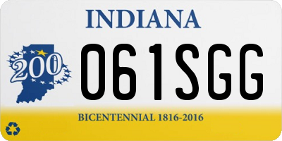 IN license plate 061SGG