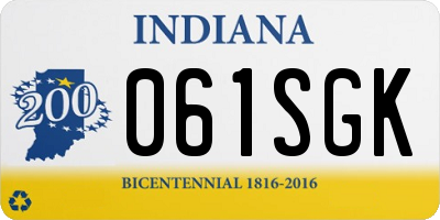 IN license plate 061SGK