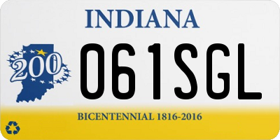 IN license plate 061SGL