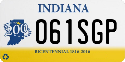 IN license plate 061SGP