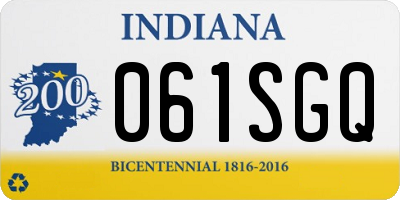 IN license plate 061SGQ