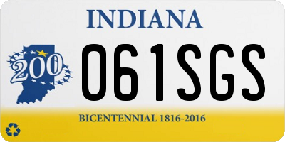 IN license plate 061SGS