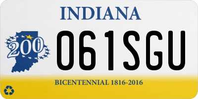 IN license plate 061SGU