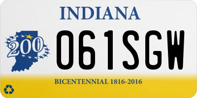IN license plate 061SGW