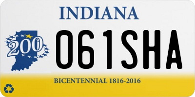 IN license plate 061SHA