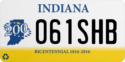 IN license plate 061SHB
