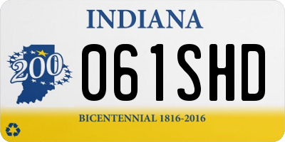 IN license plate 061SHD