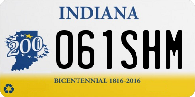IN license plate 061SHM