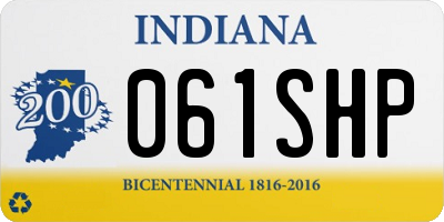 IN license plate 061SHP