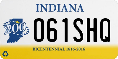 IN license plate 061SHQ