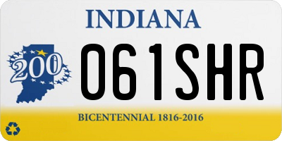 IN license plate 061SHR