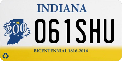 IN license plate 061SHU