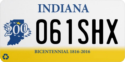 IN license plate 061SHX