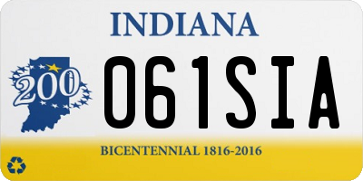 IN license plate 061SIA