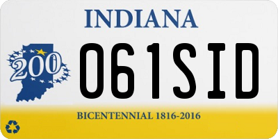 IN license plate 061SID