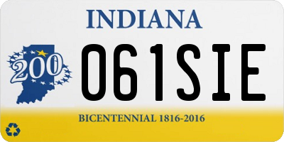 IN license plate 061SIE